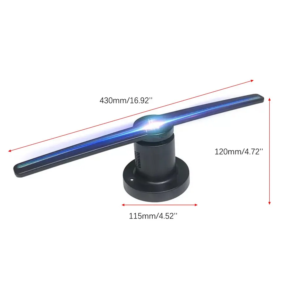 3D светодиодный WiFi голографический проектор дисплей вентилятор голограмма