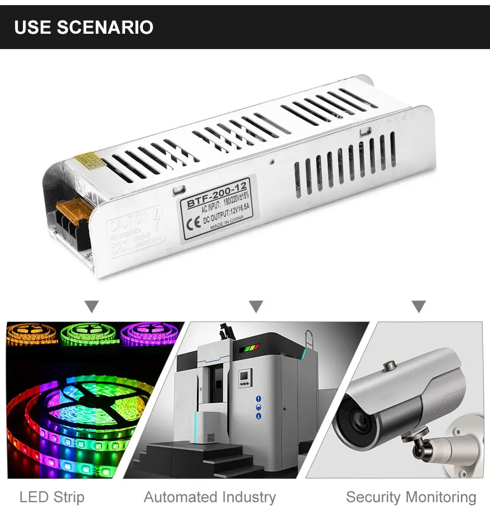 12V Питание 5A/10A/12.5A/15A/16.5A/20A/30A переключатель светодиодный трансформатор переменного тока 110 V-220 V светодиодный драйвер адаптер трансформаторы