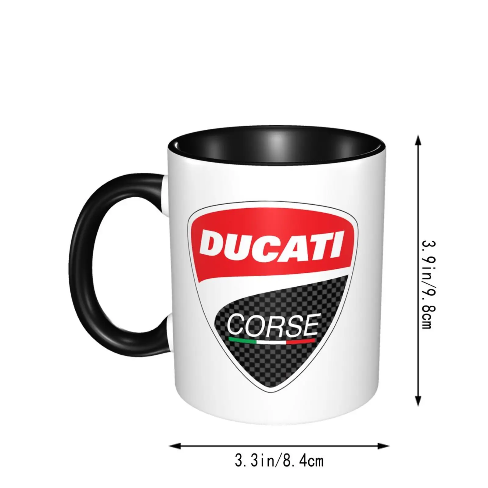

Ducati #8 Printed Funny Coffee Interior Color Ceramics Mug Tea Cup