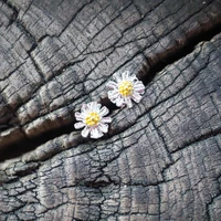 korean daisy flower earrings for women girls cute floral stud earrings party wedding earring vintage jewelry piercing brincos