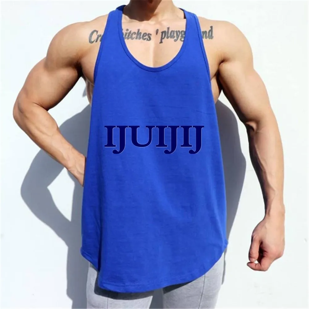 

New Arrivals Bodybuilding stringer tank top man Cotton Gym sleeveless shirt men Fitness Vest Singlet sportswear workout tanktop