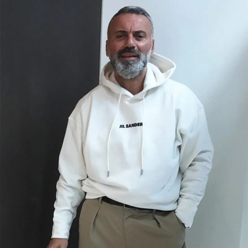 

Jil Sander Hoodie Oversized Women's and Fashion Sweatshirt Cotton Jil Sander Designer Brand Black Word Men's Hip Hop