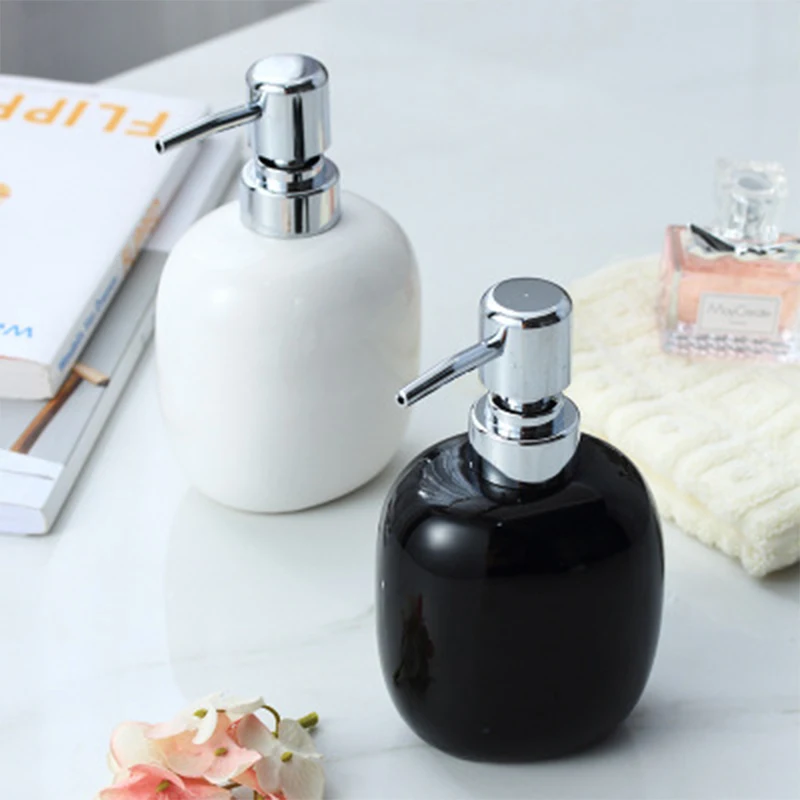 360 мл керамический диспенсер для жидкого мыла дома ванной комнаты шампунь душ