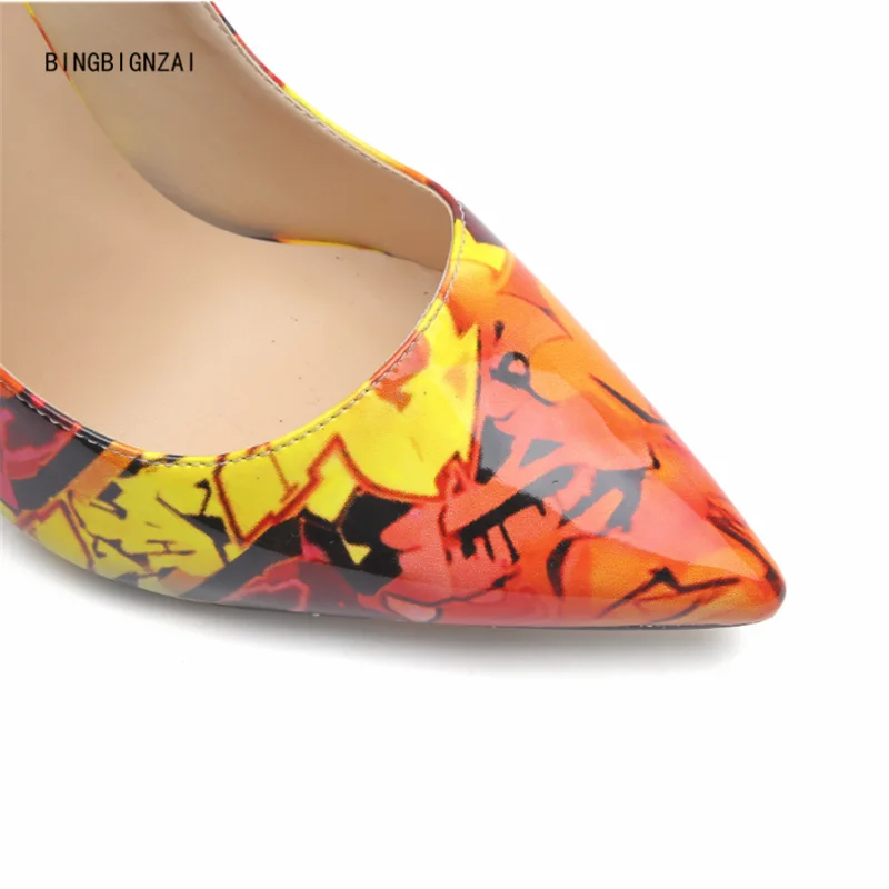 

BBZAI 2020 Pointed Spring new pattern woman shoes high-heeled shoes Sexy Nightclub women's shoes 12CM Stiletto heels 3-10 11