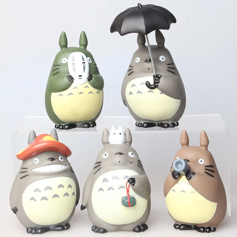 11CM Hayao Miyazaki Totoro Model Doll My Neighbor Comic Cartoon Animal Chinchilla PVC Collection Model Toys Gift Car Decoration