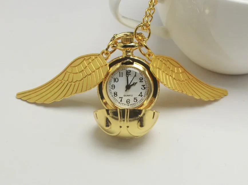 Роскошные Кварцевые карманные часы с подвеской в виде золотого Снитча на свитере, ожерелье, милые карманные часы на цепочке для мальчиков и ... от AliExpress RU&CIS NEW