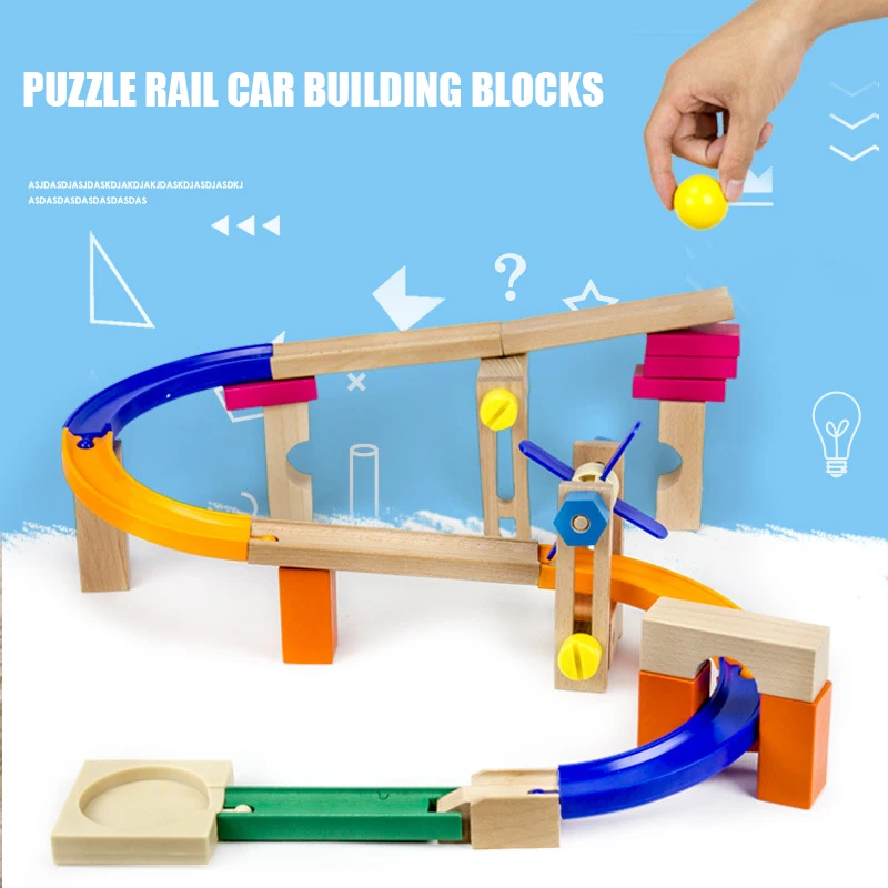 Деревянный вагон строительный блок интеллектуальное развитие Ассамблеи игрушка