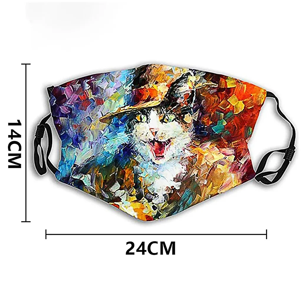 

Cotton Mask Dustpro Of Personality 3D Digital Animal Men's and women's cotton face mask dustproof personalized printing