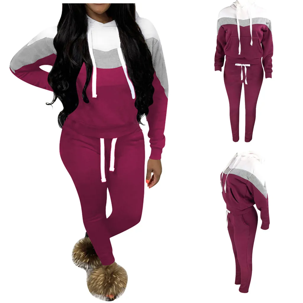 Новинка 2019 уличная одежда размера плюс комплект из двух предметов спортивный