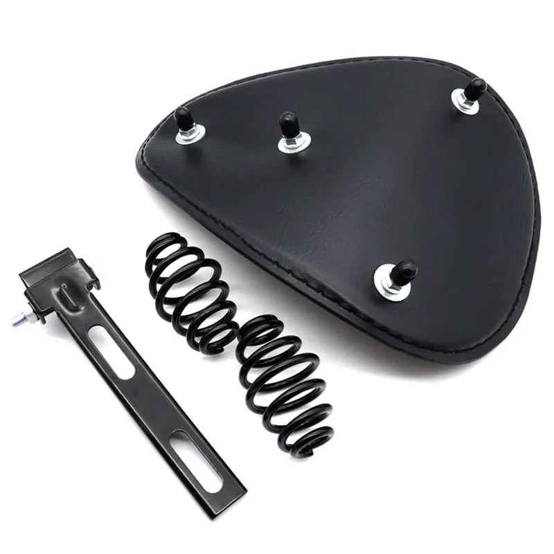 В байкерском стиле черного цвета из искусственной кожи Solo седло для Harley Bobber Chopper