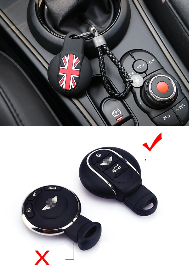 Автомобильный ключ чехол Силикагель Защитная крышка для MINI Cooper F54 F55 F56 F57 F60 Countryman, Clubman автомобильный брелок для ключей крышка