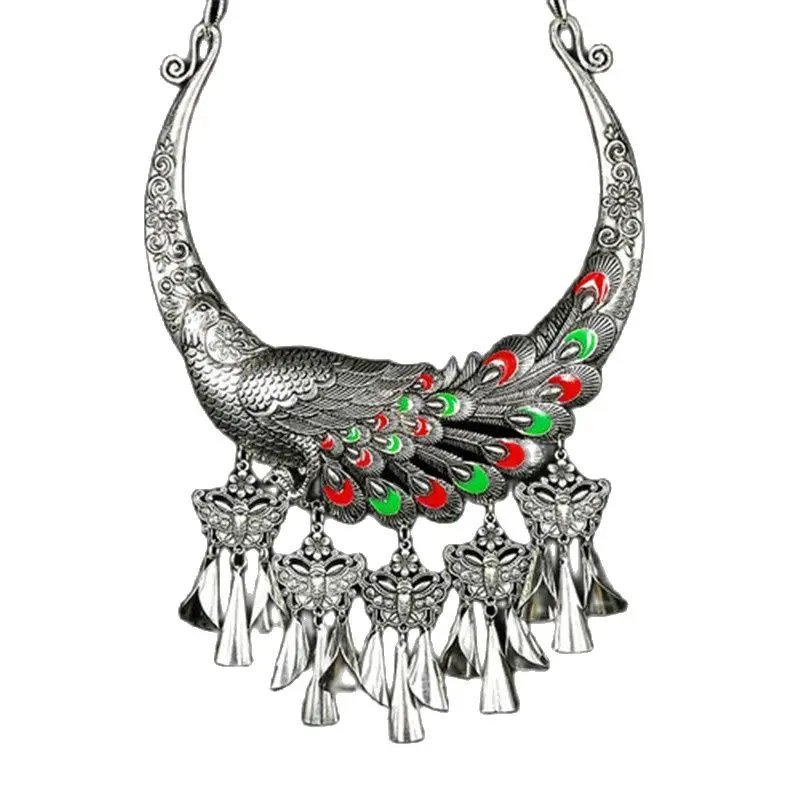 MiaoYin воротник павлин Национальный Ветер Ожерелье Бабочка miao танцевальный экшн на