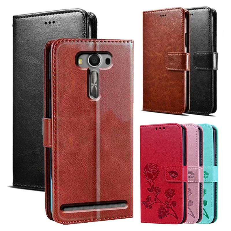 Классический Кожаный чехол-книжка с отделением для карт Asus Zenfone 2 Laser ZE500KL ZE500KG Z00ED -