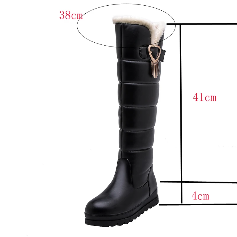 Женские зимние сапоги до колена с круглым носком на пуху|Зимние сапоги| |