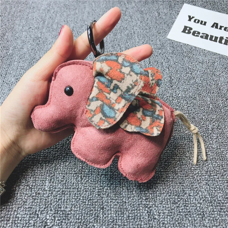 Милый слон-брелок женский личный автомобильный брелок корейское кольцо