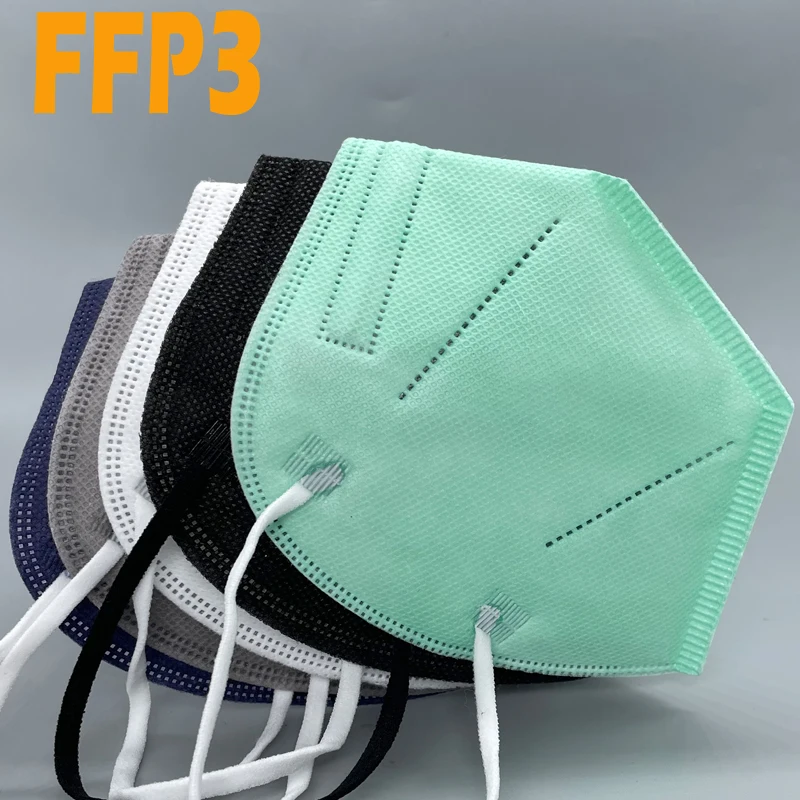 Черная ffp3 маска одобренная ffp3mask 5-слойные маски fpp3 с губкой гомологические