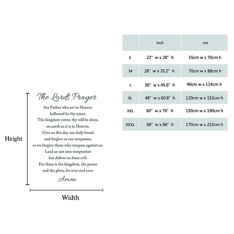 

Wall Sticker Quotes Our Father Lords Prayer Vinyl Wall Decal Sticker Religious God Scripture Pray Amen