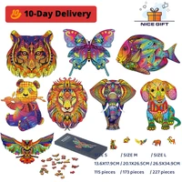2021 new eagle puzzle 3d wooden puzzle children wooden diy crafts animal modeling decompression toys classic toys wooden puzzles