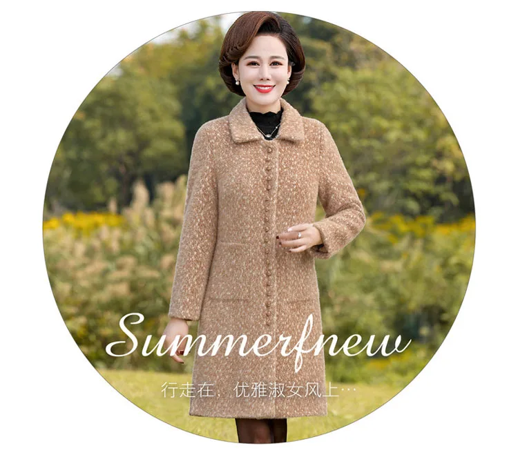 Classic coat Women Fur coats Middle age clothing Womens winter jacket with fur high quality Imitate Mink cashmere jacket 1434