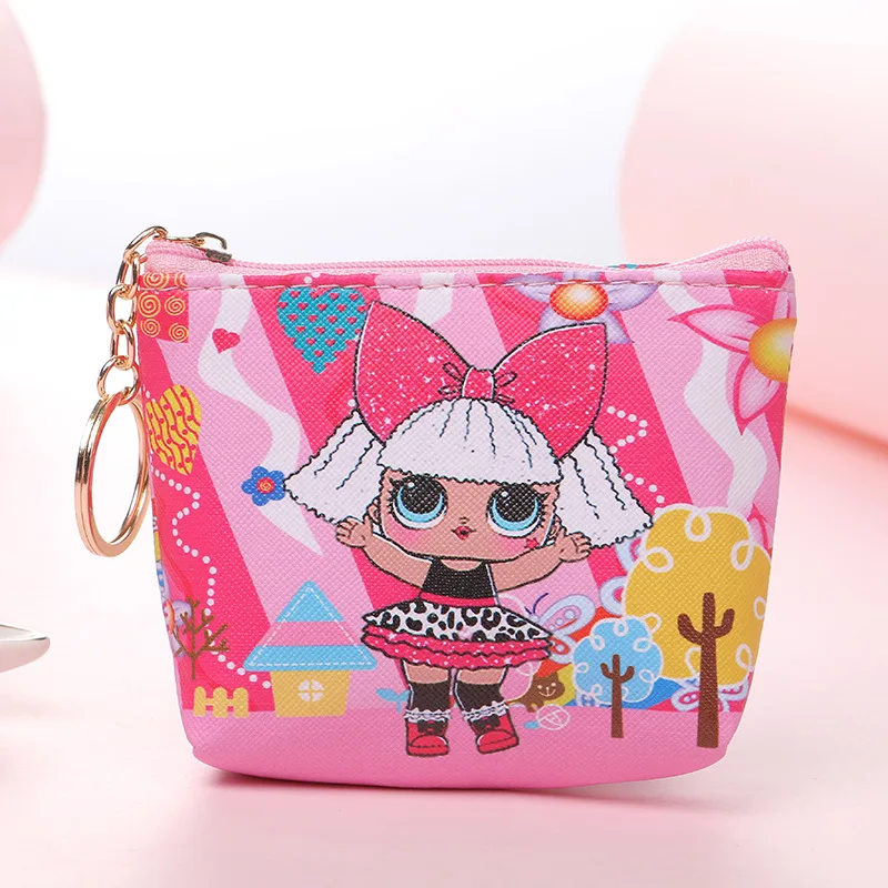 

Original LOL Surprise Cartoon Students Coin Purse Children PU Zipper Change Purse Women's Mini Wallet Key Card Bag Kids Gift