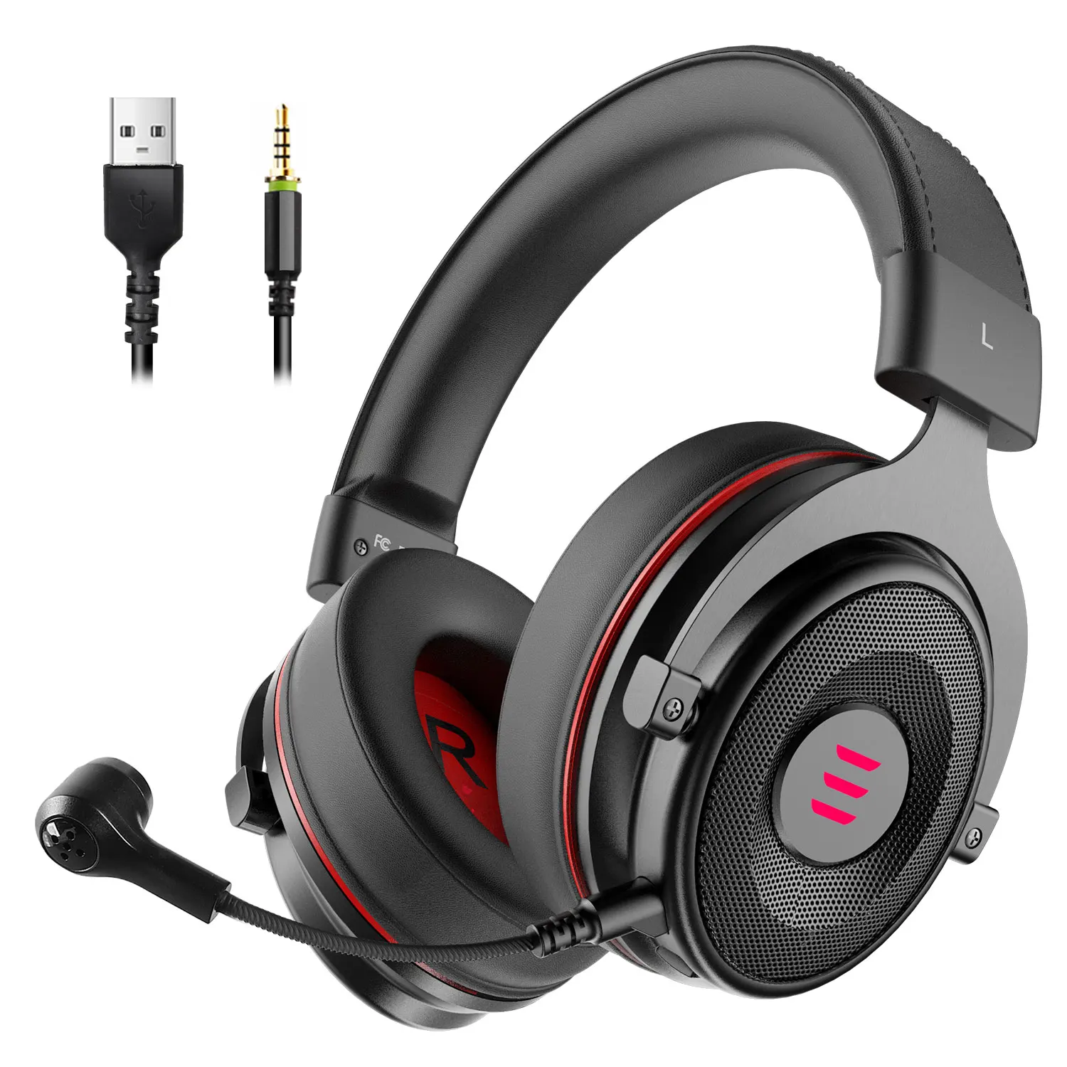EKSA E900 Pro 2 в 1 USB Virtual 7 Surround профессиональные игровые наушники с микрофоном