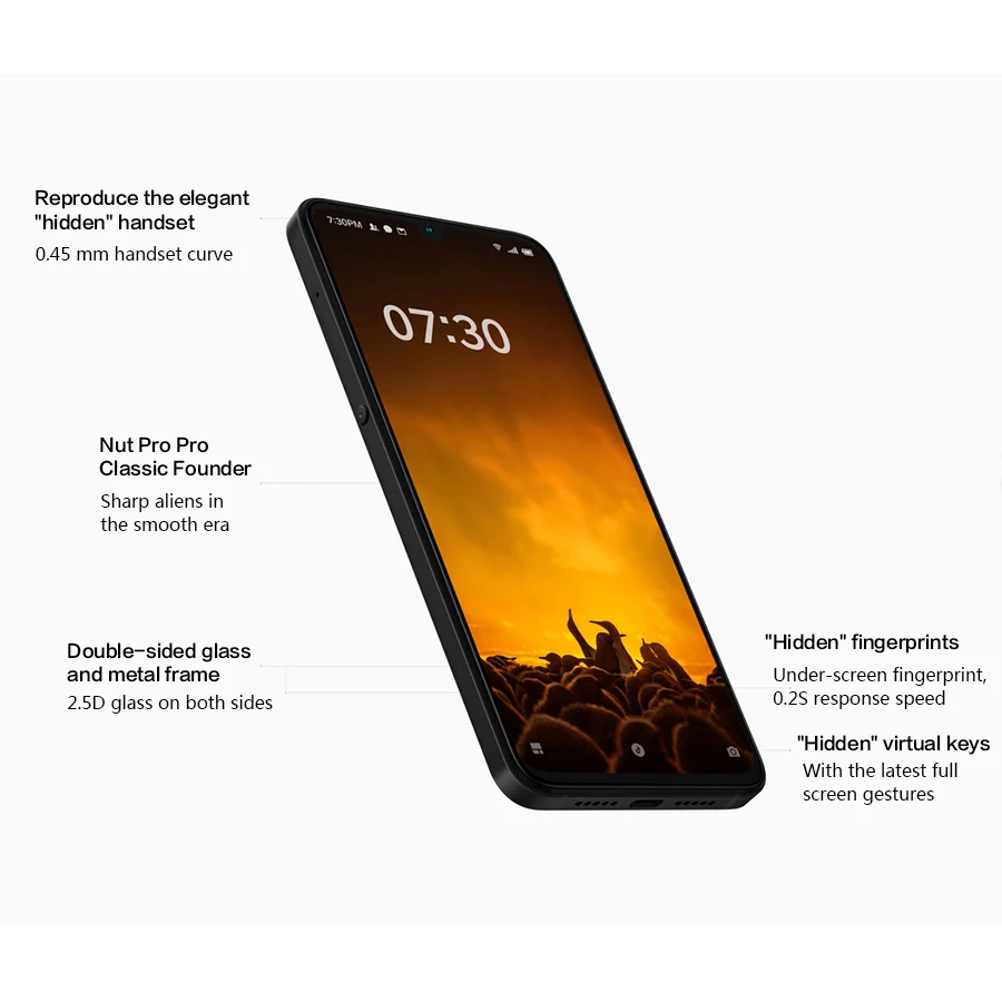 Оригинальный Smartisan Nut Pro 3 мобильный телефон Snapdragon 855 + Восьмиядерный 256 ГБ/128 ГБ ROM 12