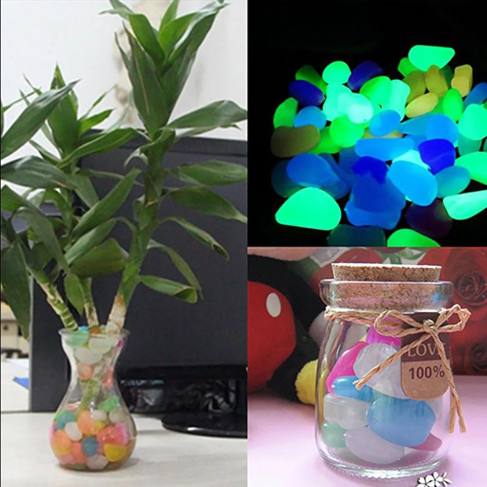 10 шт. светится в темноте садовые камни светящиеся для дорожек садовая дорожка