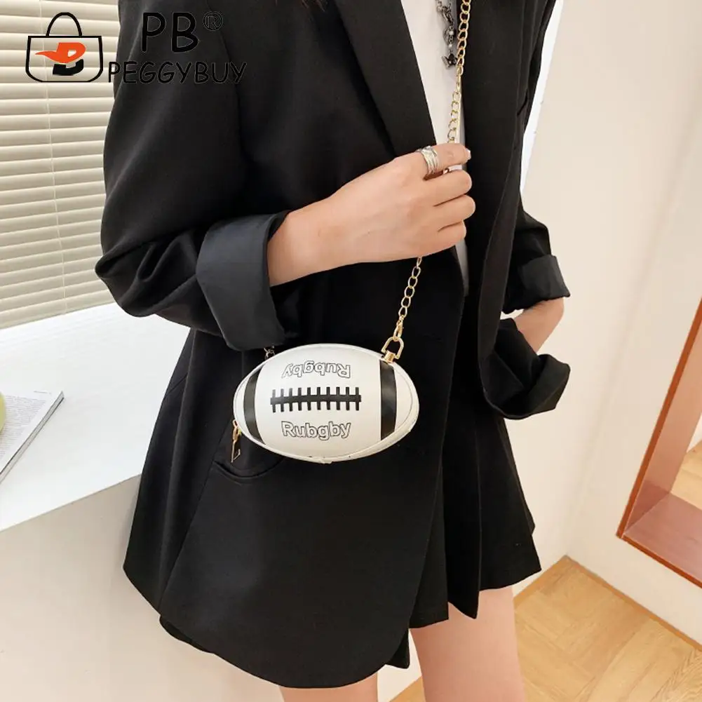 

Women Bags Luxurious Chains Messenger Bag Vintage Women PU Leather Rugby Messenger Bag Casual Chain Candy Color