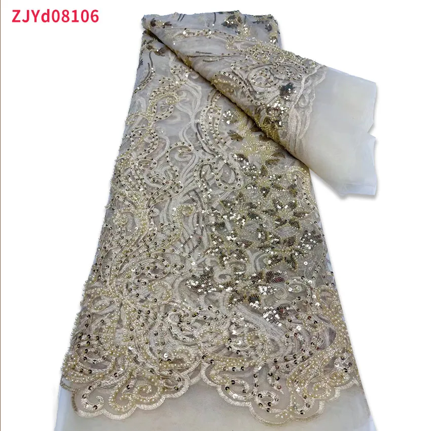 

Африканская Высококачественная сетчатая вышитая бисером кружевная ткань с вышивкой кружевное вечерние нее платье для девочек свадебное п...