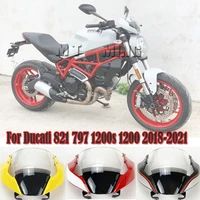 front head cowling fairing front windshield for ducati monster 821 797 hyperstrada 821 stnipe 2018 2021 deflector windscreen
