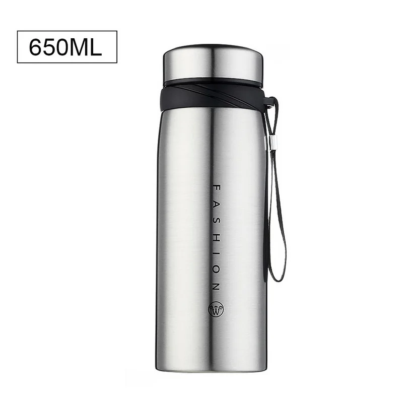 Silver 650ml Hifuar Термокружка с милым Кроликом, детский термос, бутылка для воды, Термокружка, Детская Термокружка, Детская Термокружка Из Нержавеющей Стали - Цвет: Silver 650ml