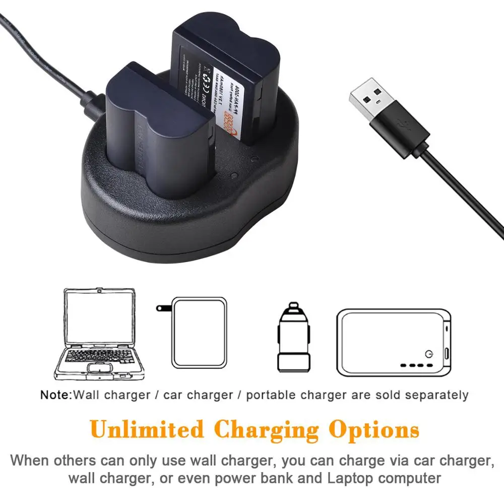 Аккумулятор для Panasonic Lumix 2 шт. в комплекте с двумя USB зарядными устройствами камер