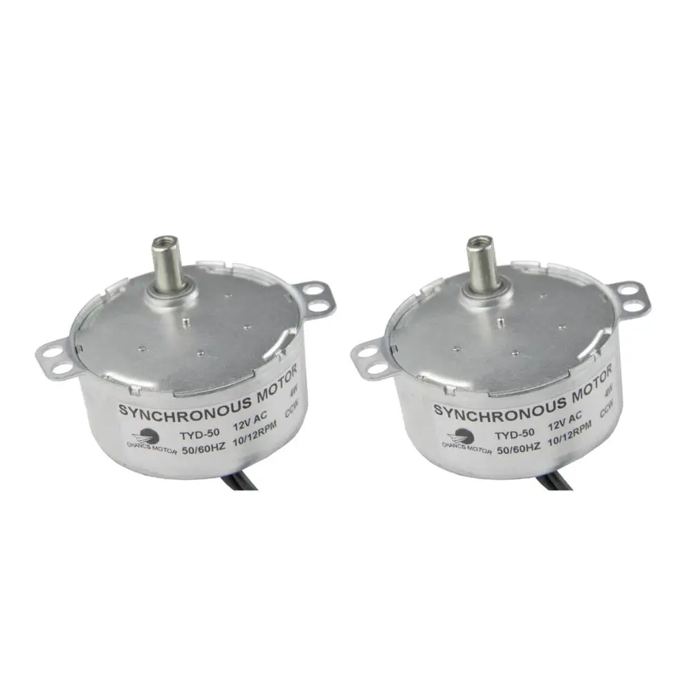 CHANCS Microwave Fan In AC Motor TYD-50 12V 10-12RPM CCW 2PCS Electric Micro Synchronous Gear | Обустройство дома