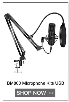 BM 700 конденсаторный микрофон проводной ручной микрофон 3,5 мм с ударным креплением Звуковая карта для записи караоке компьютер Microfono