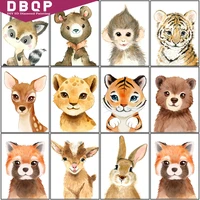 diy 5d diamond painting leopard round drill new arrival diamond embroidery animal tiger bunny cross stitch kit home decoration