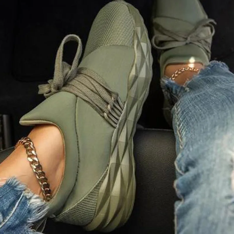 Кроссовки женские на платформе Вулканизированная подошва повседневная обувь