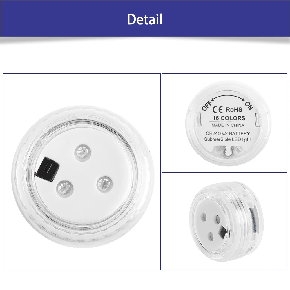 6 шт. Красочный Светодиодный светильник для аквариума погружной