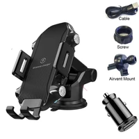 Car Phone Holder Support Wireless Charger Smartphone Stand Car Mobile Mount For iphone Pro Max Samsung Xiaomi Cell Bracket