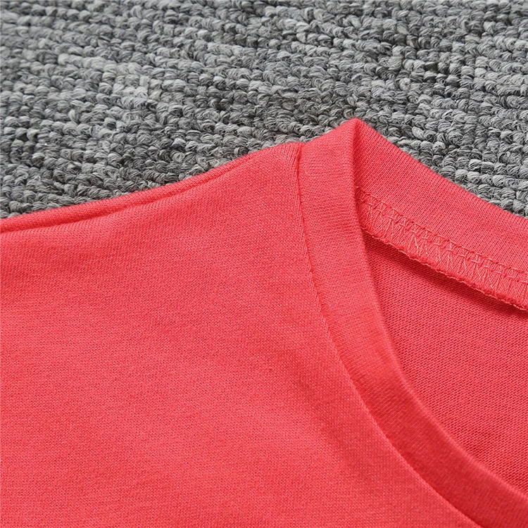 Детские летние хлопковые футболки для мальчиков и девочек с буквенным