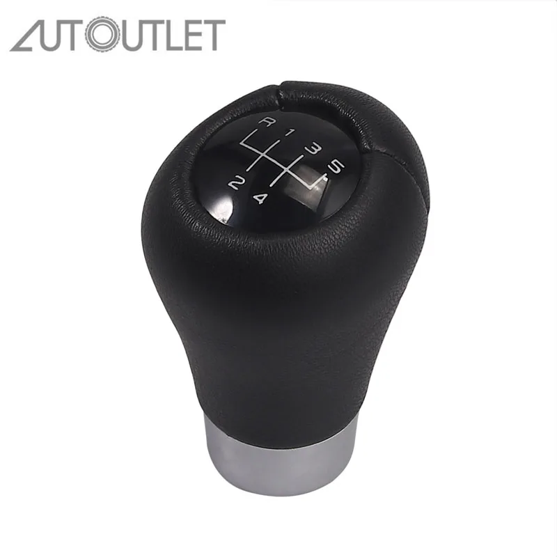 

Ручка переключения передач AUTOUTLET, короткая ручка из натуральной кожи, 5-скоростной рычаг переключения передач для BMW 1 серии 3 серии 5 серии 6 с...