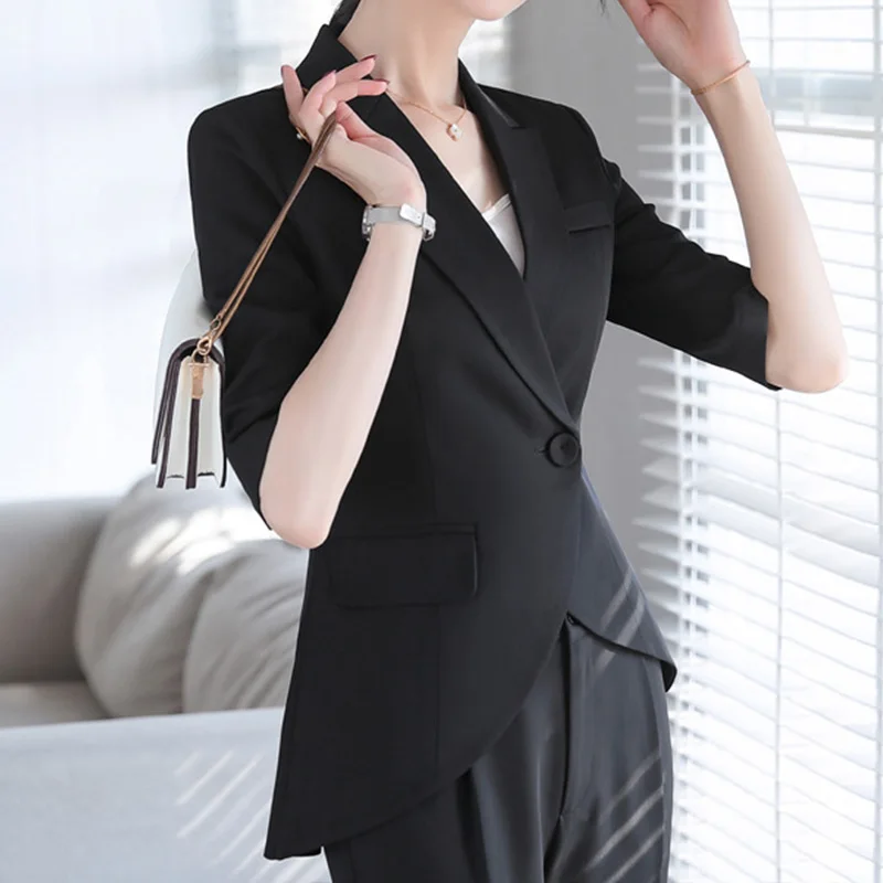 Весенне летний элегантный белый блейзер женский новый дизайн модная Офисная