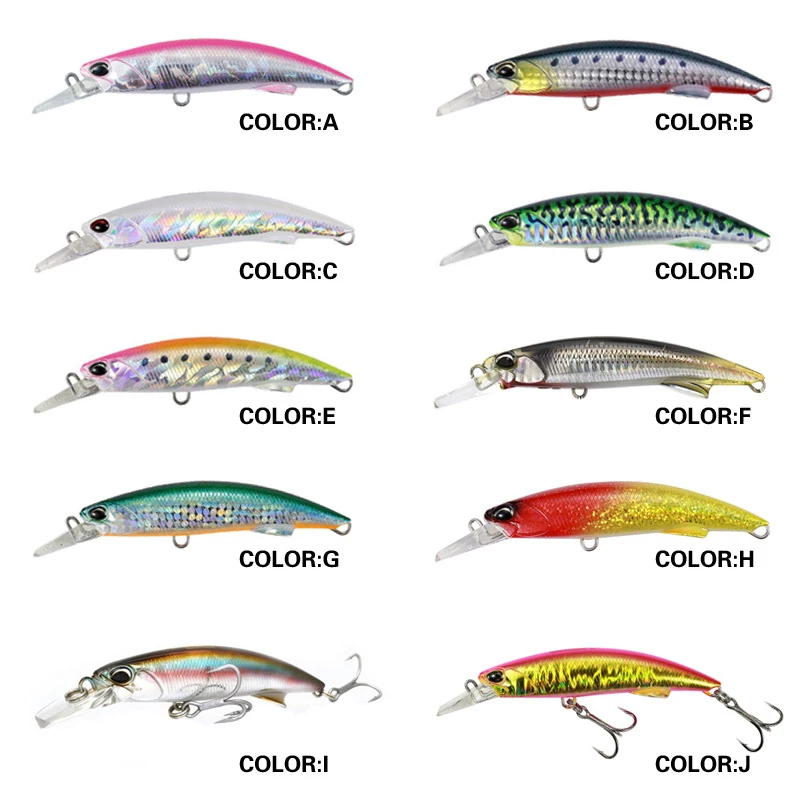 

92mm 40g Wobblers Floating Minnow Long Casting New Model Hard Bait with Sequins Fishing Lures Tackle with 2 Strong hook