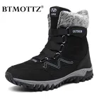 Мужские кожаные ботинки, зимние ботинки с мехом, очень теплые ботинки для снега, рабочая повседневная обувь, кроссовки, военные ботинки, женские