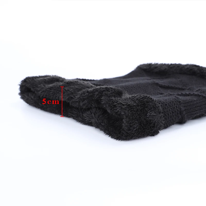 Classic men's sports scarf winter hat outdoor warm casual letter embroidery collar plus velvet thick cotton peas | Аксессуары для