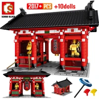 sembo 2017pcs city street view classical house building blocks architecture assembly figures bricks toys for children