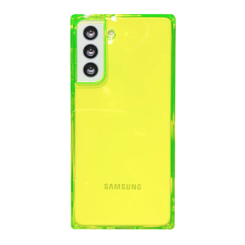 

Luxury Square Fluorescent Phone Case For Samsung Galaxy A32 A52 A72 A12 A42 5G S20 FE S21 Plus Ultra A51 A71 5g A21s Soft Cover