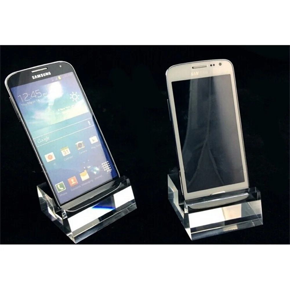 

High - Grade Acrylic Crystal Mobile Cell Phone Display Support Holder Rack Large Screen Display Rack