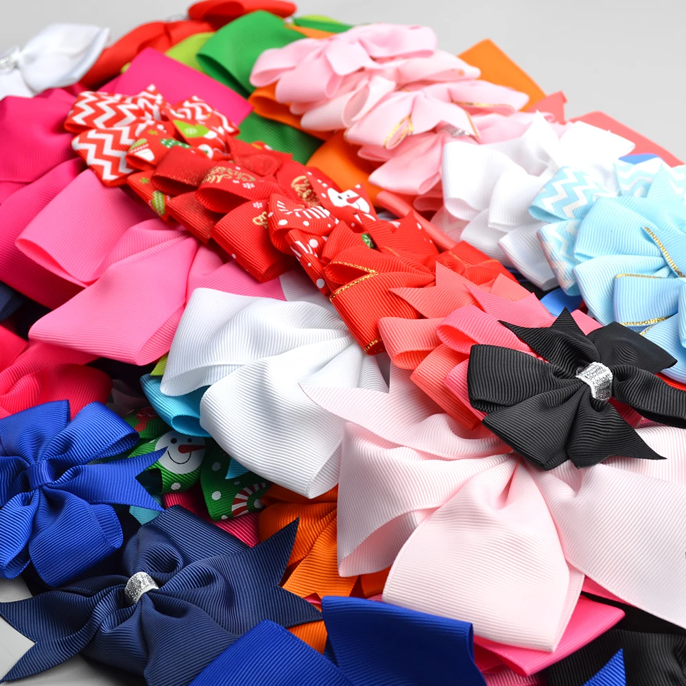 Распродажа 30 шт./лот лента для волос банты с зажимом милых маленьких девочек