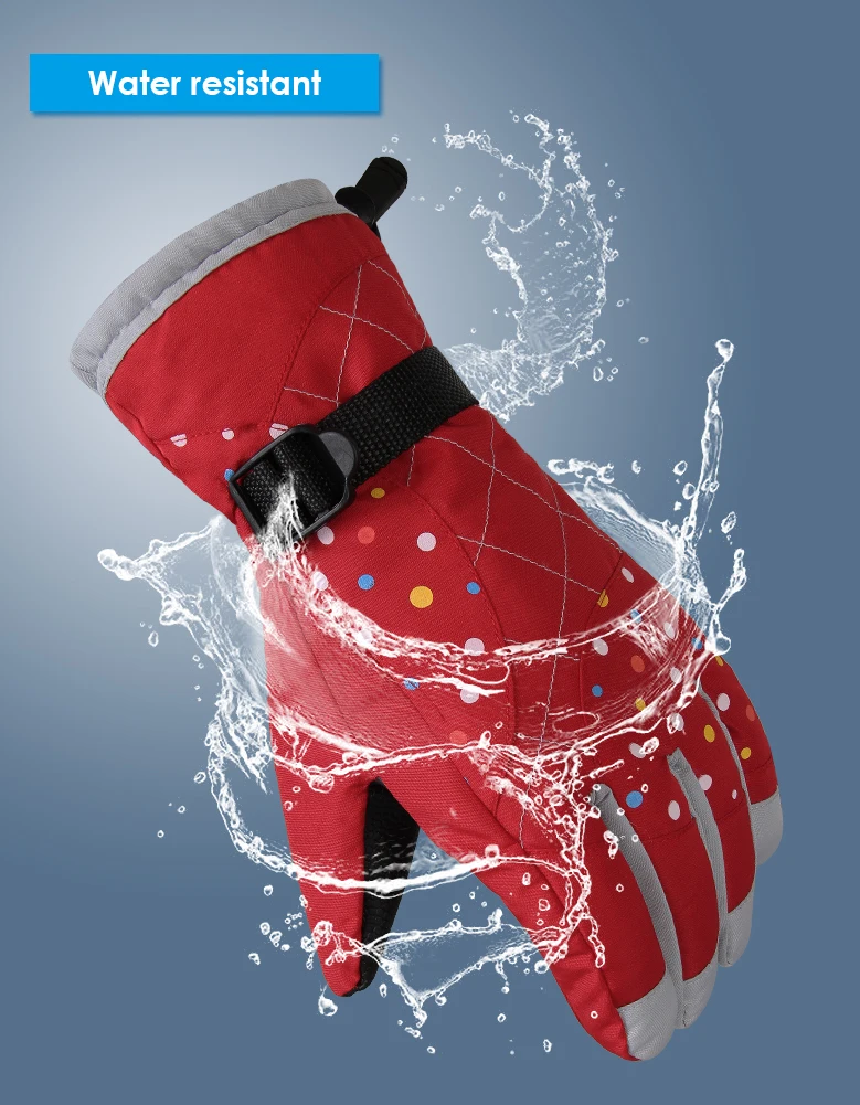 Женские зимние перчатки лыжные сноубордические спортивные ветрозащитные теплые