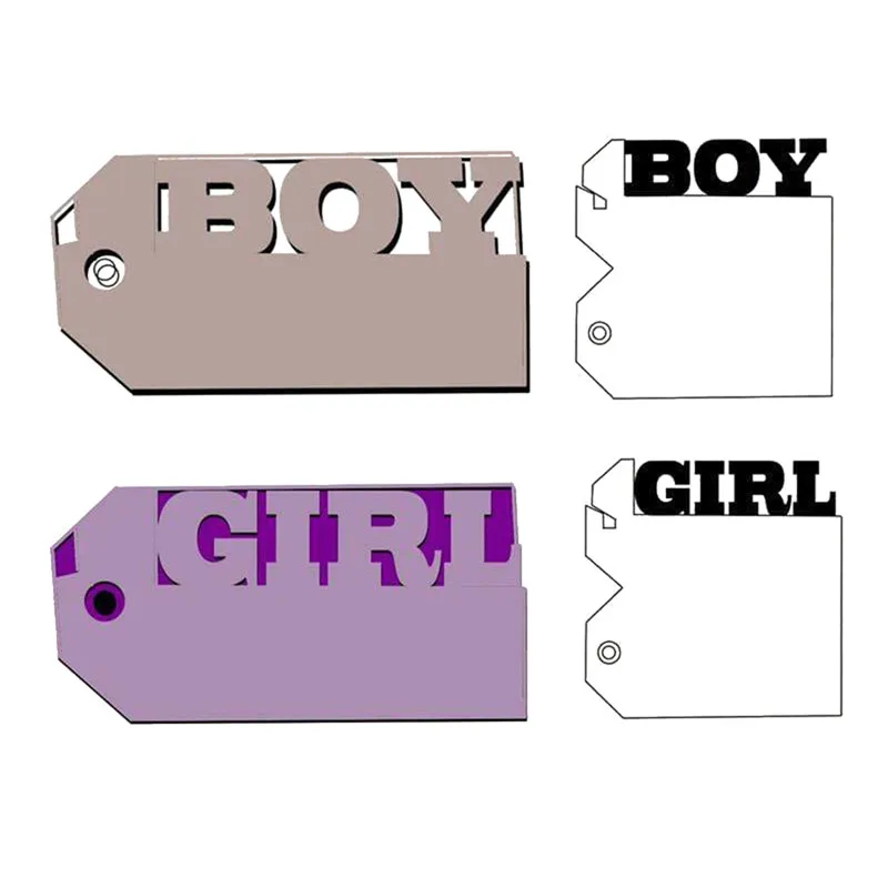 

YaMinSanNiO Tag Dies Scrapbooking Metal Cutting Dies Bookmark Cuts for Card Making Lable Craft Album Embossing Stencil Template